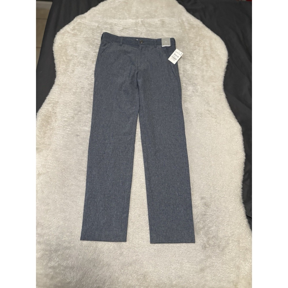 New Nordstrom Blue‎ Peacoat Heather Straight Ankle Adjustable Pants Size 14